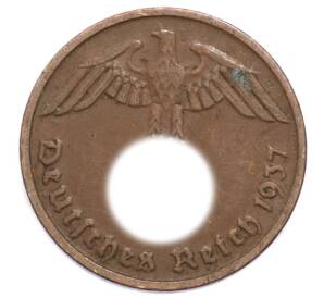 2 рейхспфеннига 1937 года D Германия — Фото №1