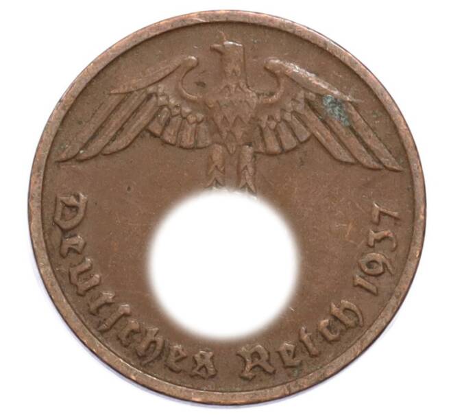 Монета 2 рейхспфеннига 1937 года D Германия (Артикул: K10-5874) — Фото №1