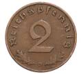 Монета 2 рейхспфеннига 1937 года D Германия (Артикул: K10-5874) — Фото №2