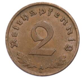 2 рейхспфеннига 1938 года A Германия — Фото №2