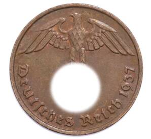 2 рейхспфеннига 1937 года D Германия — Фото №1