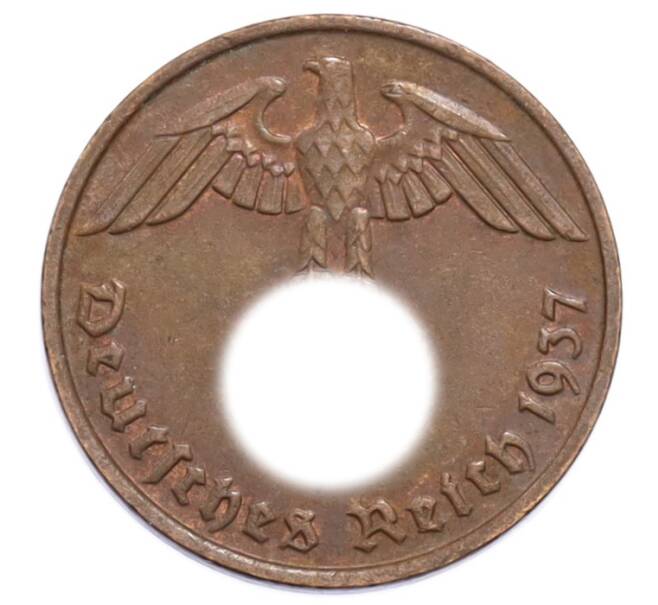 Монета 2 рейхспфеннига 1937 года D Германия (Артикул: K10-5877) — Фото №1