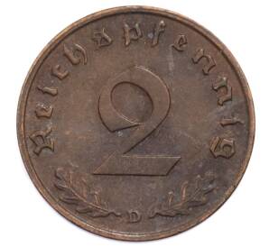 2 рейхспфеннига 1937 года D Германия — Фото №2
