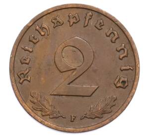 2 рейхспфеннига 1939 года F Германия — Фото №2