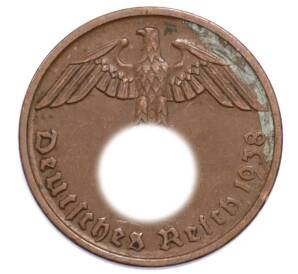 2 рейхспфеннига 1938 года D Германия — Фото №1