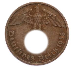 2 рейхспфеннига 1938 года D Германия — Фото №1