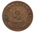 Монета 2 рейхспфеннига 1938 года D Германия (Артикул: K10-5885) — Фото №2