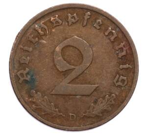 2 рейхспфеннига 1938 года D Германия — Фото №2