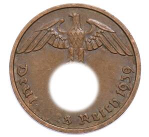 2 рейхспфеннига 1939 года F Германия — Фото №1