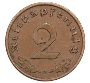 2 рейхспфеннига 1938 года A Германия — Фото №2