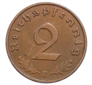 2 рейхспфеннига 1939 года E Германия — Фото №2