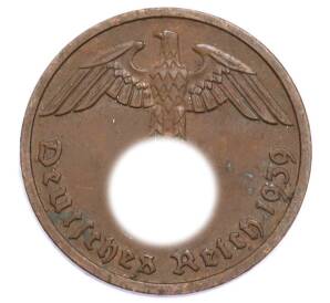 2 рейхспфеннига 1939 года F Германия — Фото №1