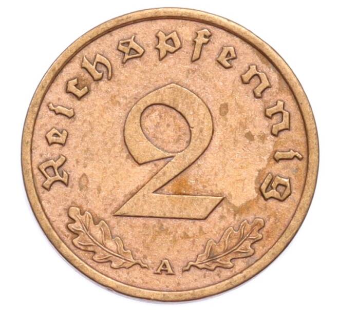 Монета 2 рейхспфеннига 1938 года A Германия (Артикул: K10-5902) — Фото №2