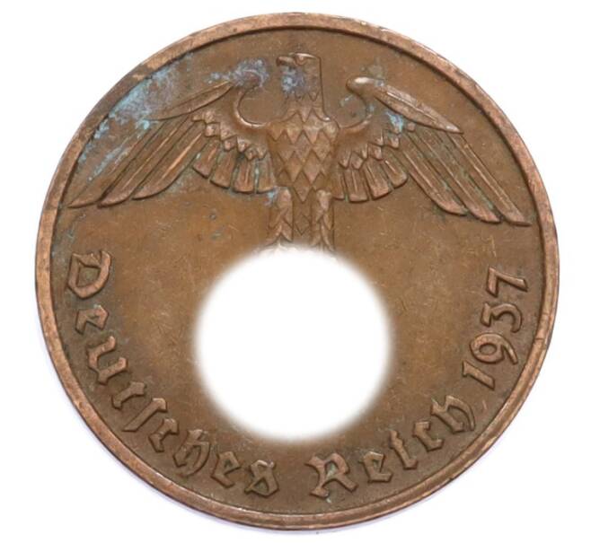 Монета 2 рейхспфеннига 1937 года D Германия (Артикул: K10-5904) — Фото №1
