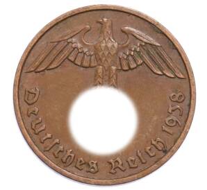 2 рейхспфеннига 1938 года F Германия — Фото №1