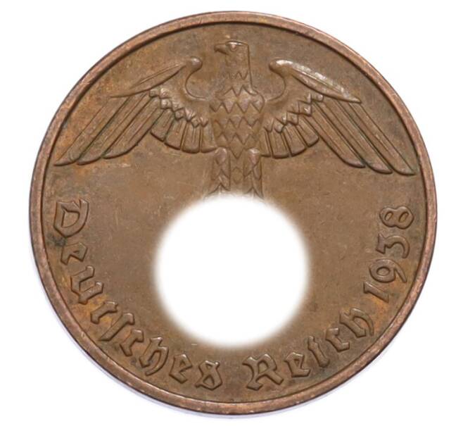 Монета 2 рейхспфеннига 1938 года F Германия (Артикул: K10-5906) — Фото №1