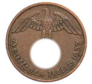 2 рейхспфеннига 1937 года D Германия — Фото №1
