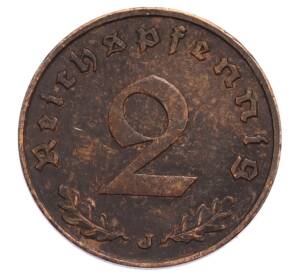 2 рейхспфеннига 1938 года J Германия — Фото №2