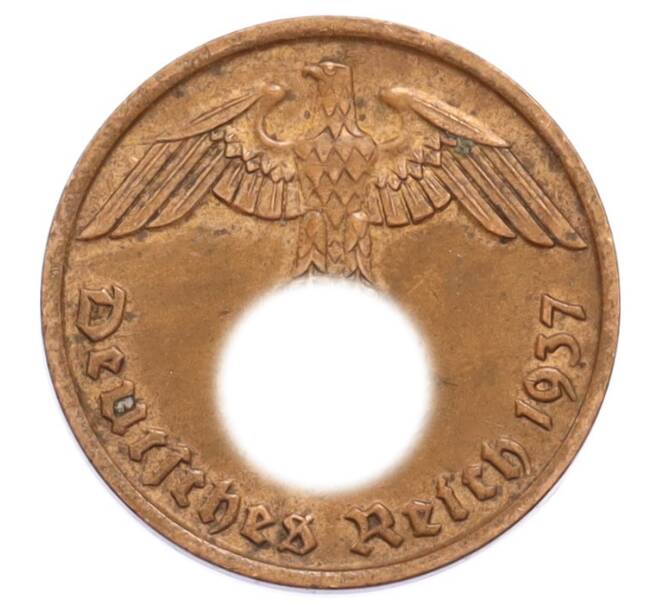 Монета 2 рейхспфеннига 1937 года D Германия (Артикул: K10-5913) — Фото №1