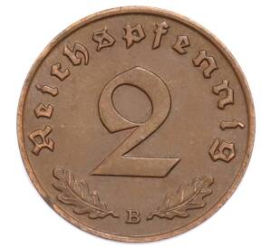 2 рейхспфеннига 1939 года B Германия — Фото №2