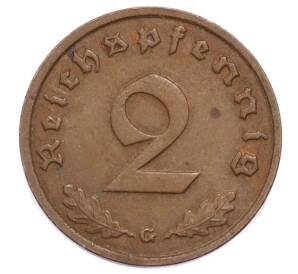 2 рейхспфеннига 1939 года G Германия — Фото №2