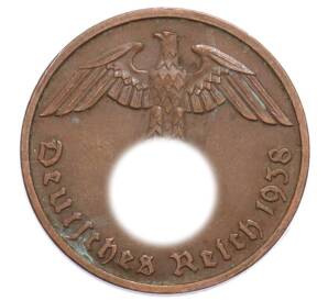 2 рейхспфеннига 1938 года D Германия — Фото №1