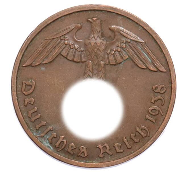 Монета 2 рейхспфеннига 1938 года D Германия (Артикул: K10-5919) — Фото №1