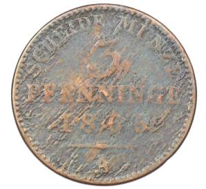 3 пфеннига 1865 года A Пруссия — Фото №1
