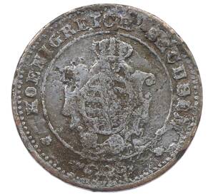 1 пфенниг 1863 года Саксония — Фото №2