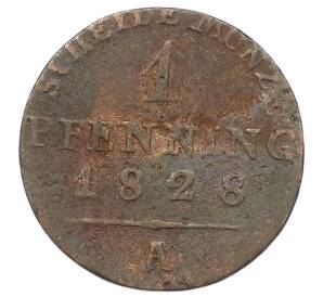 1 пфенниг 1828 года A Пруссия — Фото №1