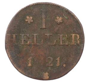 1 геллер 1821 года Франкфурт — Фото №1