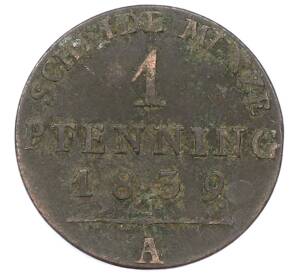 1 пфенниг 1839 года Пруссия — Фото №1