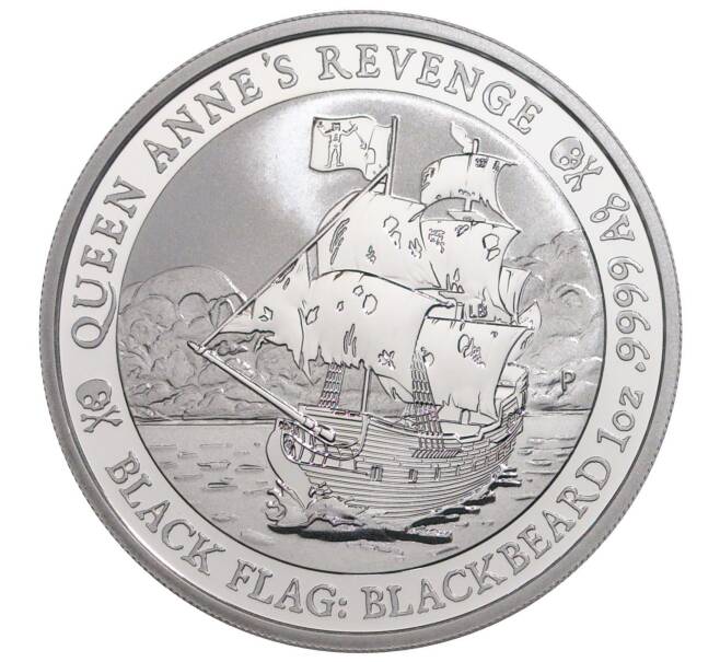 Монета 1 доллар 2019 года Тувалу — Парусник "Месть королевы Анны" (Артикул M2-32993)