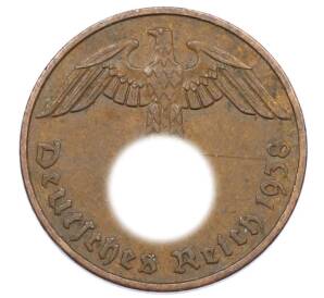 2 рейхспфеннига 1938 года F Германия — Фото №1