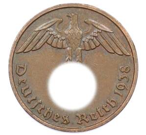 2 рейхспфеннига 1938 года F Германия — Фото №1