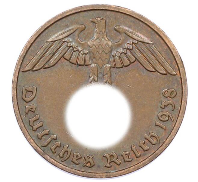Монета 2 рейхспфеннига 1938 года F Германия (Артикул: K10-5967) — Фото №1