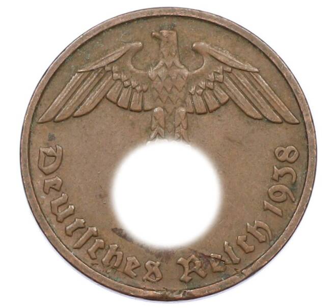 Монета 2 рейхспфеннига 1938 года D Германия (Артикул: K10-5971) — Фото №1