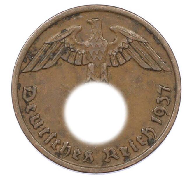 Монета 2 рейхспфеннига 1937 года D Германия (Артикул: K10-5972) — Фото №1