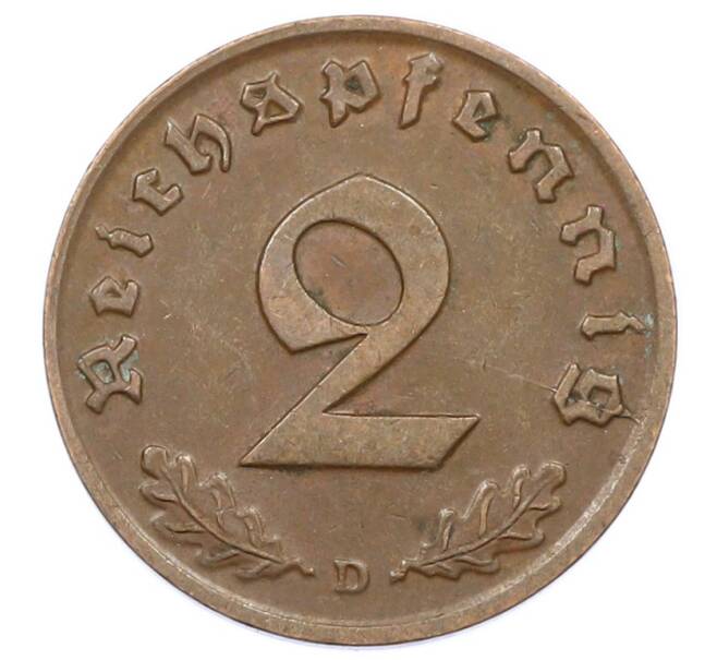 Монета 2 рейхспфеннига 1937 года D Германия (Артикул: K10-5973) — Фото №2
