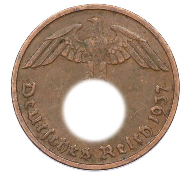Монета 2 рейхспфеннига 1937 года D Германия (Артикул: K10-5980) — Фото №1