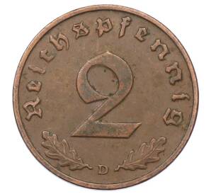 2 рейхспфеннига 1937 года D Германия — Фото №2