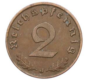 2 рейхспфеннига 1938 года J Германия — Фото №2
