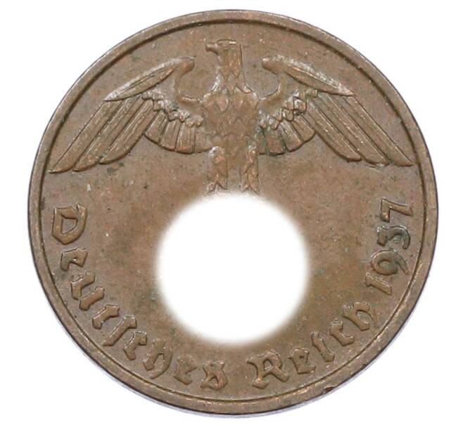 Монета 2 рейхспфеннига 1937 года D Германия (Артикул: K10-5988) — Фото №1