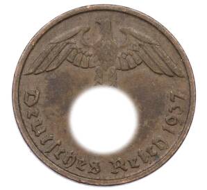 2 рейхспфеннига 1937 года D Германия — Фото №1