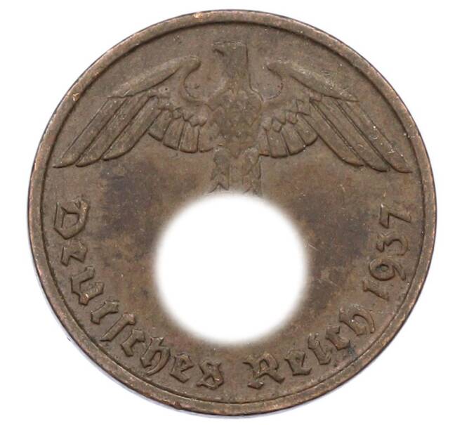 Монета 2 рейхспфеннига 1937 года D Германия (Артикул: K10-5992) — Фото №1
