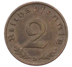 2 рейхспфеннига 1937 года D Германия — Фото №2