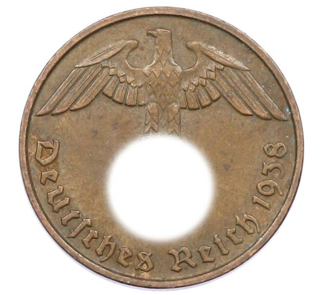 Монета 2 рейхспфеннига 1938 года D Германия (Артикул: K10-5994) — Фото №1