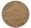 Монета 2 рейхспфеннига 1938 года D Германия (Артикул: K10-5994) — Фото №2