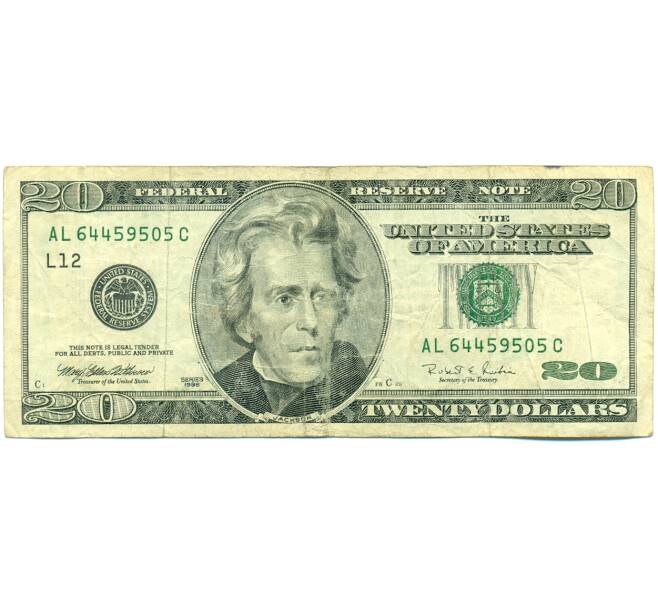 Банкнота 20 долларов 1996 года США (Артикул: K10-6077) — Фото №1