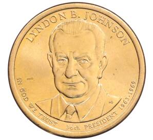 1 доллар 2015 года (D) США «36-й президент США Линдон Джонсон» — Фото №1